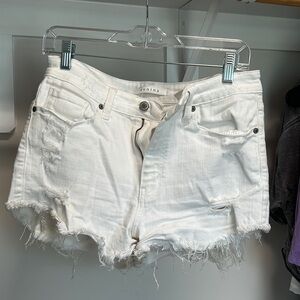 white jean shorts